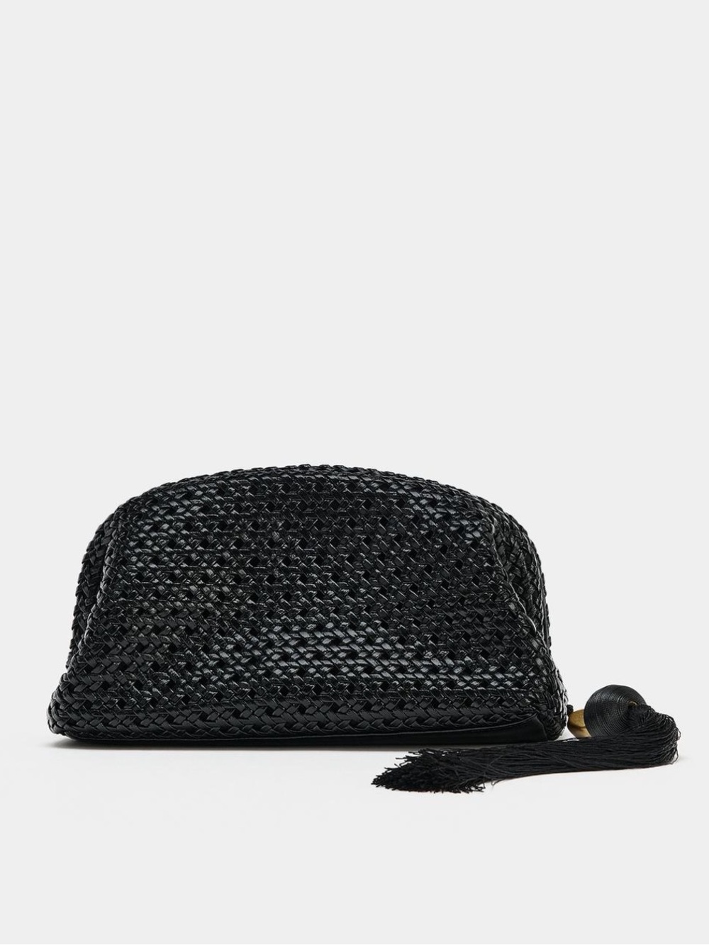 Zara Woven Clutch with Tassel